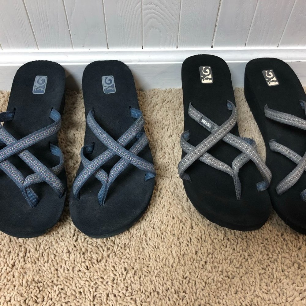 Two Pairs of Teva sandals (NWOT and gently used)
